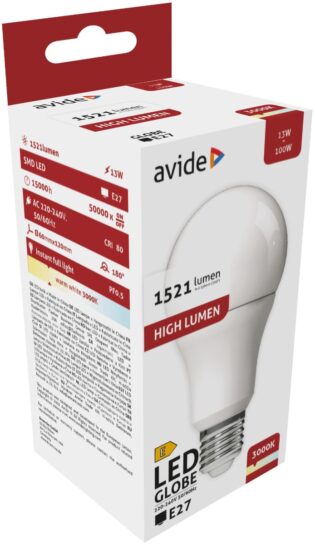 atc Avide LED Κοινή A60 13W E27 Θερμό 3000K