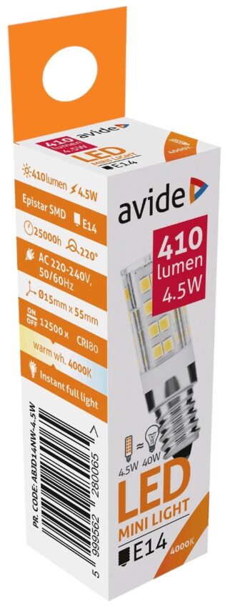 atc Avide LED JD 4.5W E14 220° Λευκό 4000K