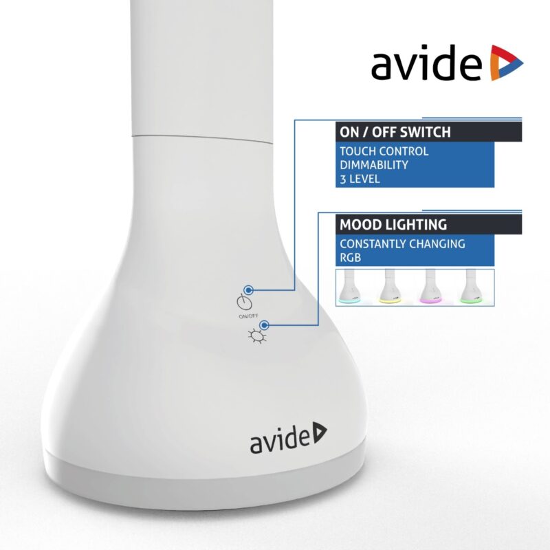 atc Avide LED Φωτιστικό Γραφείου RGB Mood Light Άσπρο 4W