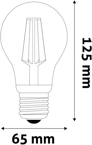 atc Avide LED Filament Κοινή 14W E27 A65 360° Λευκό 4000K Υψηλής Φωτεινότητας
