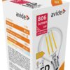 atc Avide LED Filament Σφαιρική 6W E14 360° Λευκό 4000K Υψηλής Φωτεινότητας