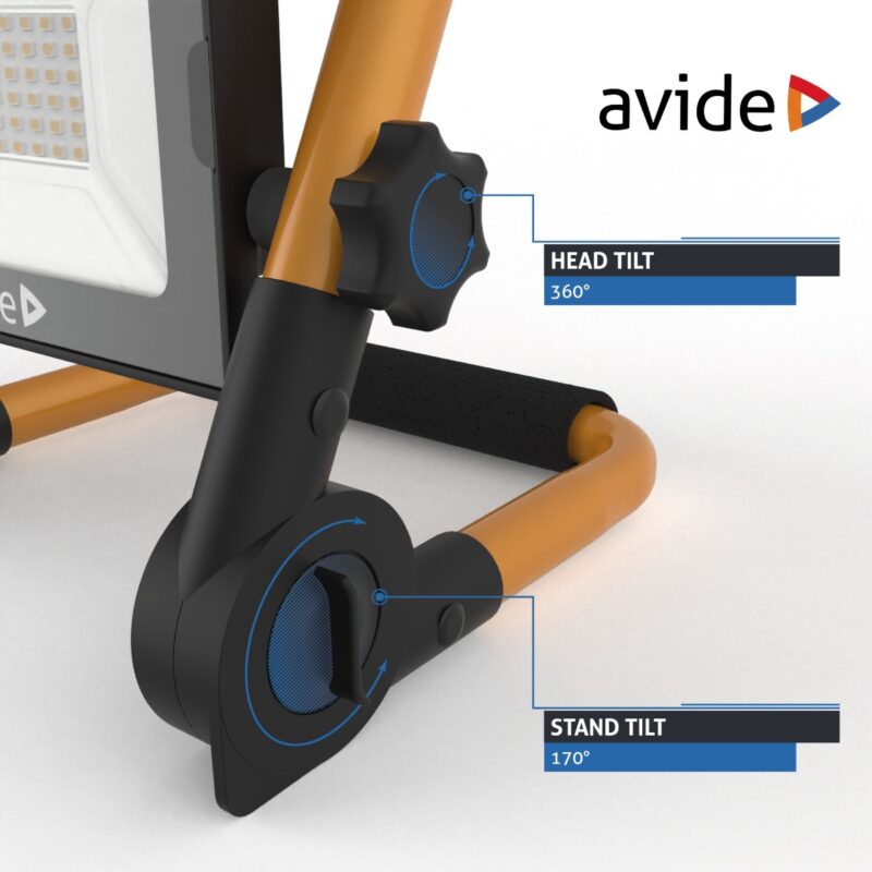atc Avide LED Προβολέας Slim SMD  30W με Βάση 1.5m Λευκό 4000K