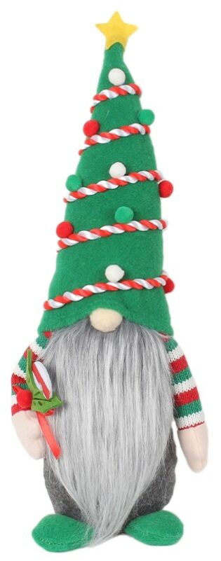 atc Artezan Χριστουγεννιάτικος Νάνος 37cm  με Πράσινο Καπέλο