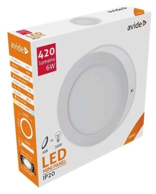 atc Avide LED Φωτιστικό Οροφής Επιτοίχιο Στρογγυλό Αλουμίνιο  6W Λευκό 4000K