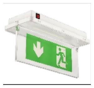 atc Avide Exit Light Surface mounted with horizontal sign IP65