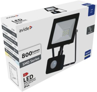 atc Avide LED Προβολέας Slim SMD  10W Ψυχρό 6400K Φωτοκύτταρο Value