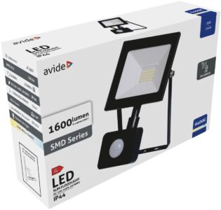 atc Avide LED Προβολέας Slim SMD  20W Ψυχρό 6400K Φωτοκύτταρο Value