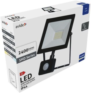 atc Avide LED Προβολέας Slim SMD  30W Ψυχρό 6400K Φωτοκύτταρο Value