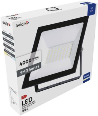 atc Avide LED Προβολέας Slim SMD  50W Ψυχρό 6400K Value