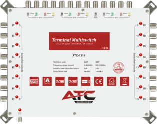 atc ATC Πολυδιακόπτης ATC-1316 (3 Sat + 1 Ter / 16 Εξόδοι)