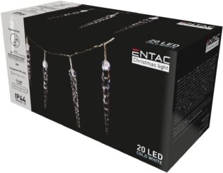 atc Entac Χριστουγεννιάτικη Βροχή IP44 20 LED Πλαστικά 16εκ Ψυχρό 3μ