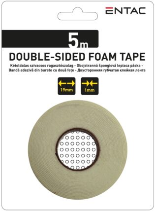 atc Entac Double side foam tape 1x19mm White 5m