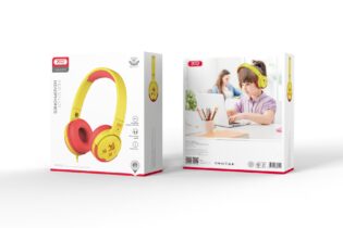 atc XO EP47 Ακουστικό Παιδικό για Εκμάθηση Ενσύρματο Κόκκινο-Κίτρινο