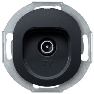 atc EON E612I.E1 TV aerial socket without cover frame for individual systems, soft-touch black