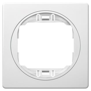 atc EON E6801.00 One-gang frame 80×80, white with white holder