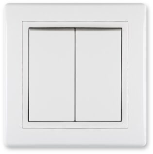 atc PRESTIGE Alternative switch double, white without interframe