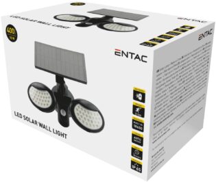 atc Entac Ηλιακό Φως Τοίχου 10W SMD 2 Κεφαλές με Ανιχνευτή Κίνησης