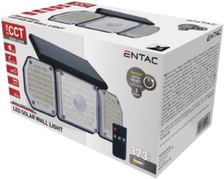 atc Entac Solar Plastic Wall Lamp 2.3W SMD 3 head with PIR + IR