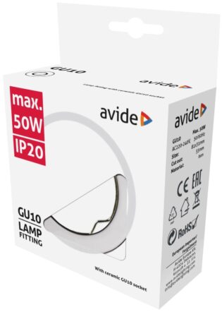 atc Avide GU10 Πλαίσιο Στρογγυλό Χρώμιο