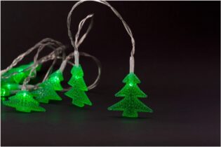 atc Entac Χριστουγεννιάτικα Εσωτερικά PVC Πράσινα Δέντρα 10 LED 1,65μ (2xAA Δεν περιλαμβ.)