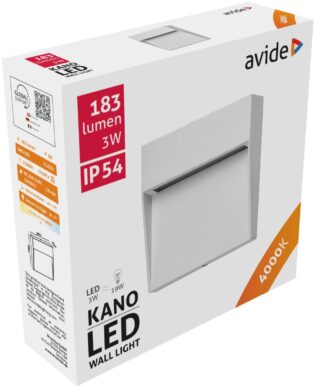 atc Avide Εξωτερικό Φώς Σκάλας Kano LED 3W Λευκό 4000K IP54 10.5cm
