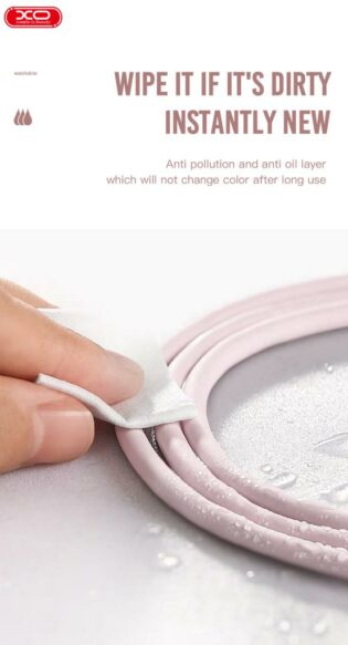atc XO NB-Q226B 60W silicone two-color Type-C to Type-C data cable Pink