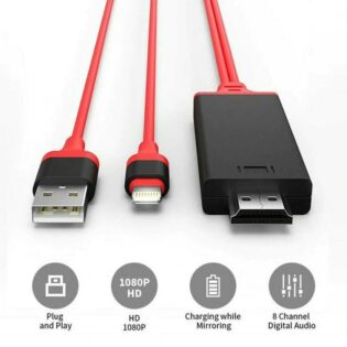 atc Lightning to HDMI adapter M/M Red