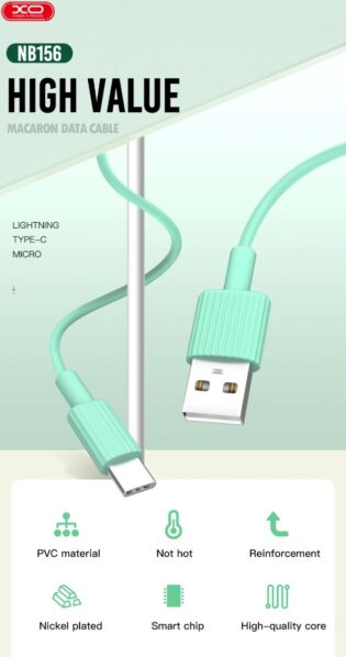 atc XO NB156 USB Καλώδιο Φόρτισης για Lightning Άσπρο