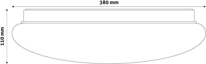 atc Avide LED Μοντέρνα Πλαφονιέρα Οροφής Stella (Starry) 24W 380*110.0mm Λευκό 4000K