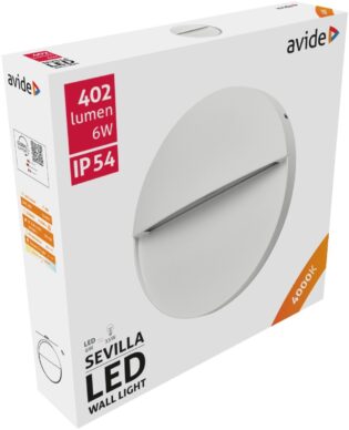 atc Avide Εξωτερικό Φώς Σκάλας Sevilla LED 6W Λευκό 4000K IP54 16cm