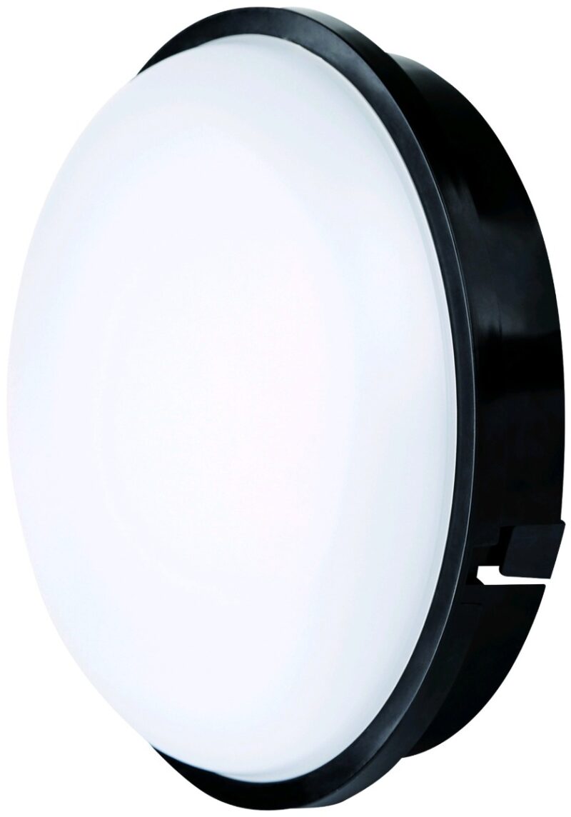 atc Avide Στεγανή Πλαφονιέρα Οροφής Στρογγυλό (Triton-R) IP65 20W Λευκό 4000K Μαύρο