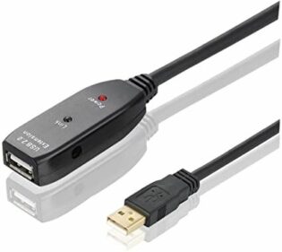 atc Καλώδιο USB 2.0 Αρσ./Θηλ. 20m Μαύρο