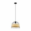 ΚΡΕΜΑΣΤΟ ΦΩΤΙΣΤΙΚΟ1 E27 Ø370 ΜΑΥΡΟ/RATTAN 'ANWICK'