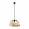 ΚΡΕΜΑΣΤΟ ΦΩΤΙΣΤΙΚΟ1 E27 Ø500 ΜΑΥΡΟ/RATTAN 'ANWICK'