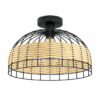 ΠΛΑΦΟΝΙΕΡΑ1 E27 ΜΑΥΡΟ/RATTAN 'ANWICK'