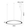 ^ΚΡΕΜΑΣΤΟ Φ/Σ LED 74W 3000K 6500LM HARMONY ΜΑΥΡΟ ΑΛΟΥΜΙΝΙΟ IP20 D80XH120CM - Image 2