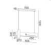 ^ΚΡΕΜΑΣΤΟ Φ/Σ LED 1XGU10+ 12W LED 3000K 960LM ΑΠΟΧΡ.ΜΑΥΡΟΥ ΜΑΡΜΑΡΟΥ ΜΕΤ/ΚΟ 60Χ7ΧΗ120CM LINEA - Image 2