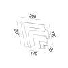 ΓΥΨΙΝΟ TRIMLESS ΦΩΤΙΣΤΙΚΟ ANDIE ΑΡΙΣΤΕΡΗ ΓΩΝΙΑ 20x20x5CM - Image 2