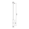 ΚΡΕΜΑΣΤΟ Φ/Σ 1XGU10 ΟΡΕΙΧΑΛΚΟ ΜΕΤΑΛΛΙΚΟ D8XH120CM DA VINCI - Image 2