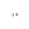 SET OF WHITE PLASTIC END CAPS FOR P162, 1PC WITH HOLE & 1 PC WITHOUT HOLE