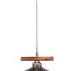Κρεμαστό φωτιστικό με γυαλί μελί R-98CABLE 1L BRONZE