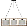 HKF-01 3L WOOD ΛΕΥΚΟ/ΚΡΕΜ-ΚΑΜΕΝΟ ΚΡΕΜΑΣΤΟ Ε/27 ΞΥΛΟ-ΑΜΠΑΖΟΥΡ