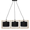 HKF-03 3L WOOD ΜΑΥΡΟ-NATURAL ΚΡΕΜΑΣΤΟ Ε/27 ΞΥΛΟ-ΑΜΠΑΖΟΥΡ
