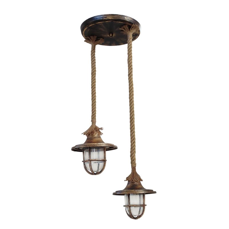 Φωτιστικό οροφής LP-700 PENDEL ROPE 2L UT-BRONZE