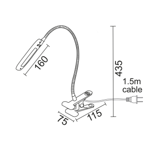 Γραφείου LED Φ/Σ ΓΡΑΦΕΙΟ 5W ΡΟΖ 4000K+ΣΠΙΡΑΛ+ΚΛΙΠ230V7,5X11,5XH43,5CM BAZ2