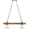 Ράγα μοντέρνο φωτιστικό Ε/27 RAGA 2L CHAIN WOOD