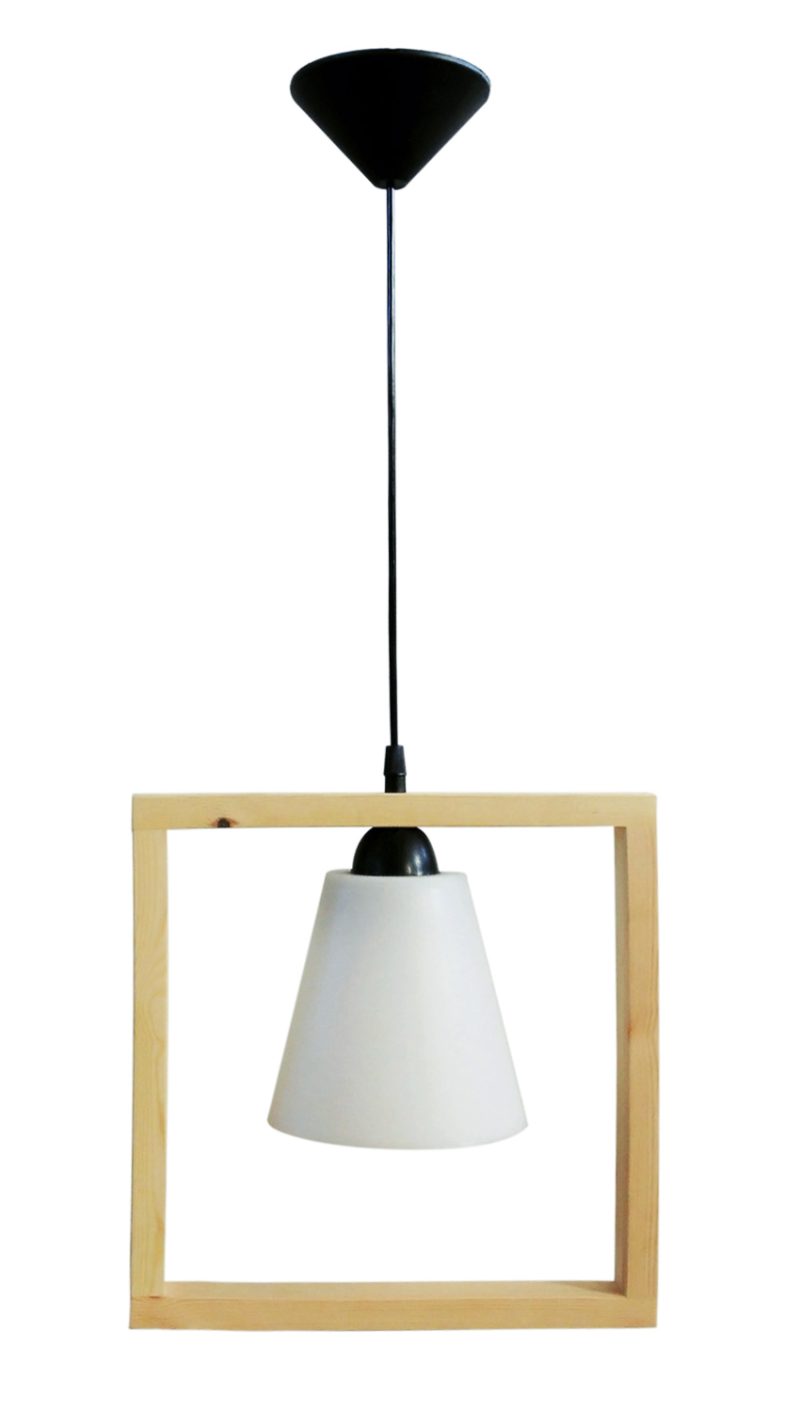 Κρεμαστό φωτιστικό FUN-01 1/L FRAME WOOD