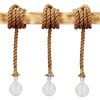 Φωτιστικό σχοινί - ξύλινη ράγα MR-10x10  3/L ROPE