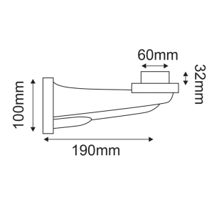 Εξαρτήματα ΒΑΣΗ ΤΟΙΧΟΥ ΓΙΑ ΜΠΑΛΑ 19CM                  Φ15,Φ20,Φ25