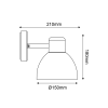 ΛΕΥΚΟ ΕΠΙΤΟΙΧΟ ΦΩΤΙΣΤΙΚΟ BERO MINI 1XE27 MAX.10W LED IP44 ΜΕ ΟΠΑΛ PC ΚΑΛΥΜΜΑ - Image 2